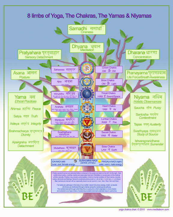 Yoga Chakra Chart